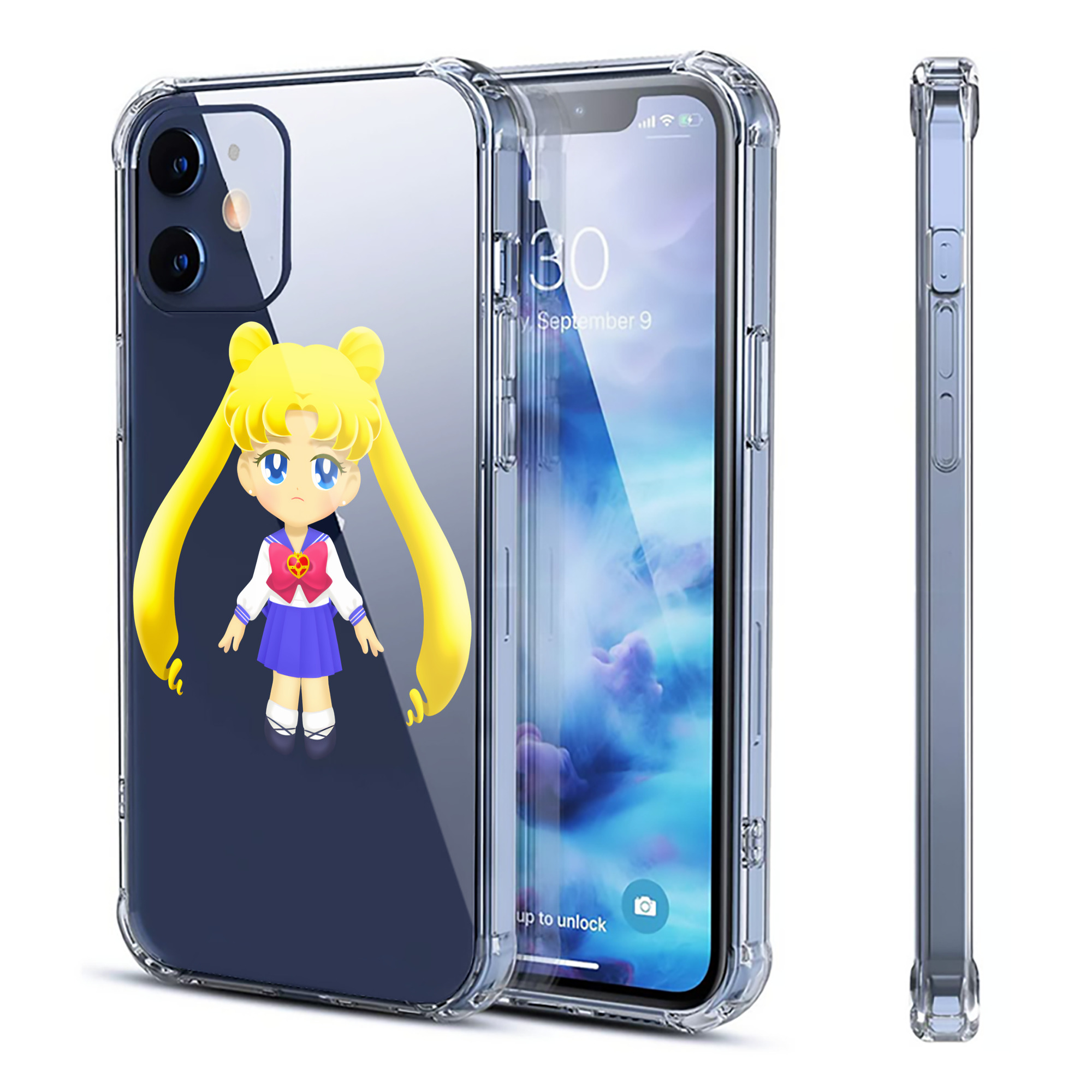 （画像用） 美少女戦士セーラームーン 愛野 美奈子 あいの みなこ Sailor Moon Aino Minako 【iPhone 12シリーズ対応】透明スマホケース（クリアソフトケース）